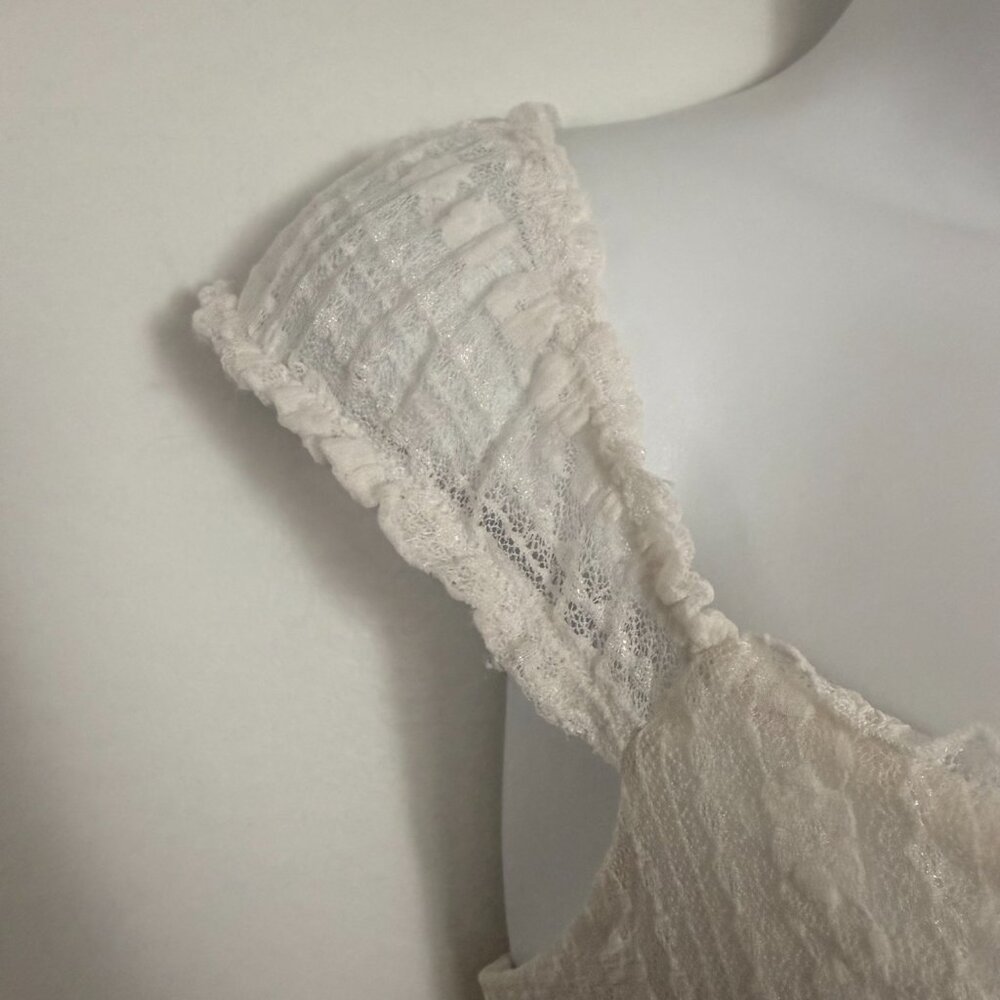 No Boundaries Ivory Lace Dress | Cottagecore | Fully Lined | Size L (12–14) - Picture 7 of 11